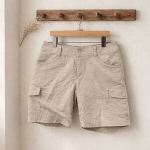 Columbia Cargo Shorts Womens 6 Khaki Excellent Omni-Wick Hiking Outdoor Utility